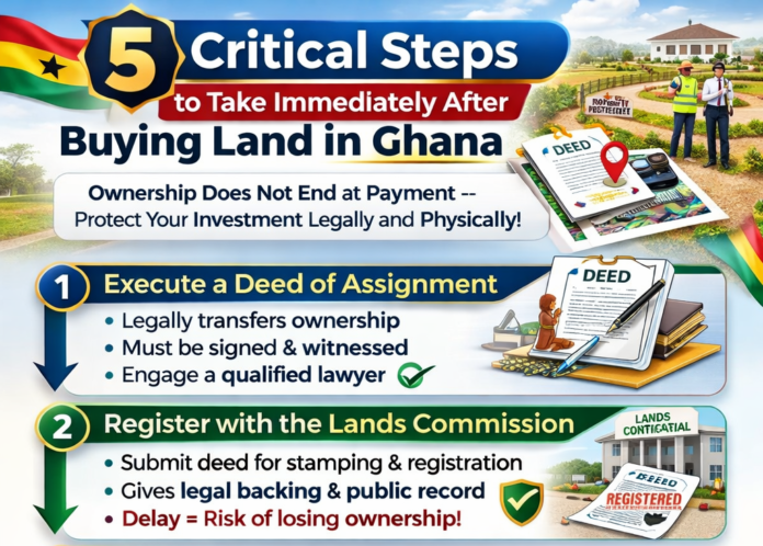 5 Critical Steps to Take Immediately After Buying Land in Ghana