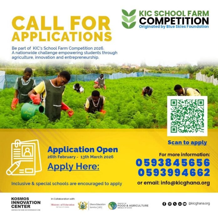 KIC Opens Applications for 2026 National School Farm Competition for JHS and SHS across Ghana